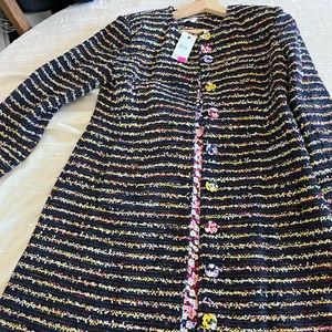 Brand new Cabi Headline Topper Multi Stripe coat